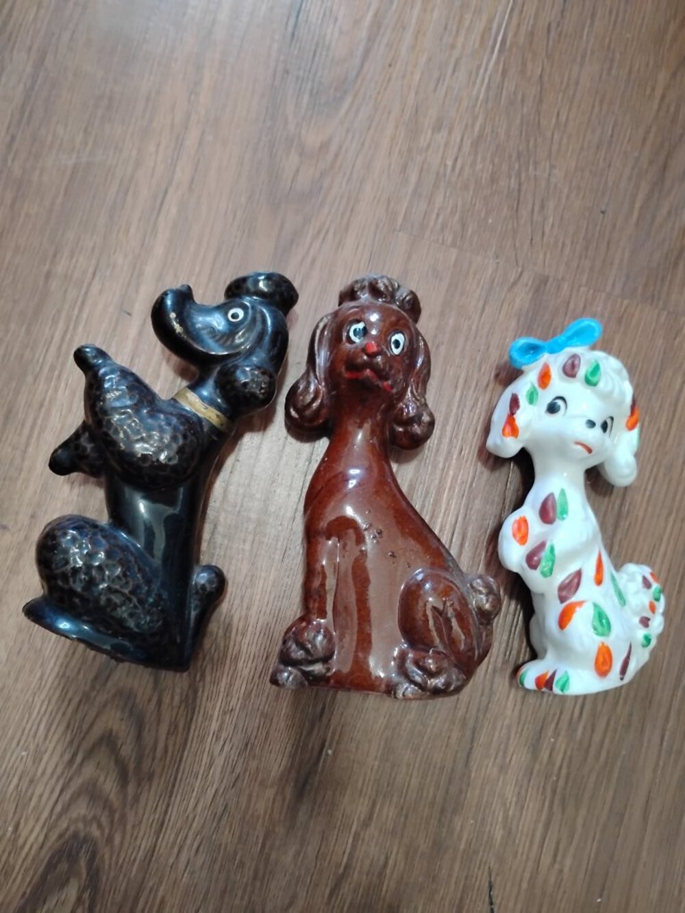 Vintage MCM Poodle Ceramic Figurines Japan (3)